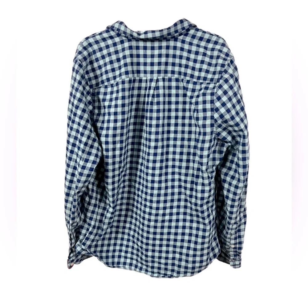 UNTUCKit Women's Vanessa Blue Plaid Button Front Shirt-‎ Size 12
